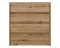 Chest of drawers INTENSO 87 cm, 4 drawers, evoke oak