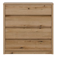 Chest of drawers INTENSO 87 cm, 4 drawers, evoke oak