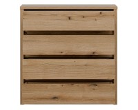 Chest of drawers INTENSO 87 cm, 4 drawers, evoke oak