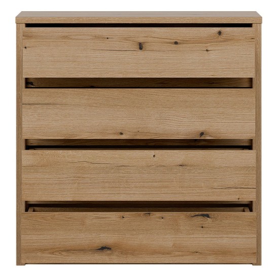 Chest of drawers INTENSO 87 cm, 4 drawers, evoke oak