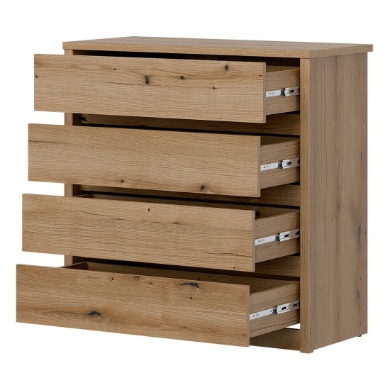 Chest of drawers INTENSO 87 cm, 4 drawers, evoke oak