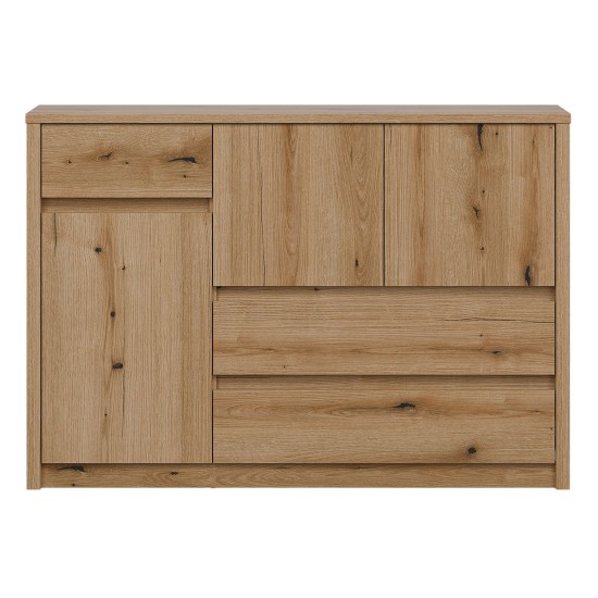 Chest of drawers INTENSO 126 cm, 3 doors and 3 drawers, evoke oak Chest of drawers INTENSO 126 cm, 3 doors and 3 drawers, evoke oak