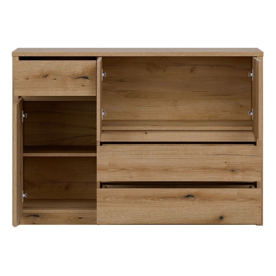 Chest of drawers INTENSO 126 cm, 3 doors and 3 drawers, evoke oak Chest of drawers INTENSO 126 cm, 3 doors and 3 drawers, evoke oak