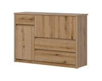 Chest of drawers INTENSO 126 cm, 3 doors and 3 drawers, evoke oak Chest of drawers INTENSO 126 cm, 3 doors and 3 drawers, evoke oak