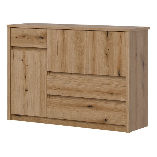 Chest of drawers INTENSO 126 cm, 3 doors and 3 drawers, evoke oak Chest of drawers INTENSO 126 cm, 3 doors and 3 drawers, evoke oak