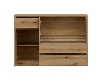 Комод INTENSO 126 см, 3 двери и 3 ящика, дуб эвок