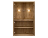 Display cabinet INTENSO 87 cm, 4 doors, evoke oak