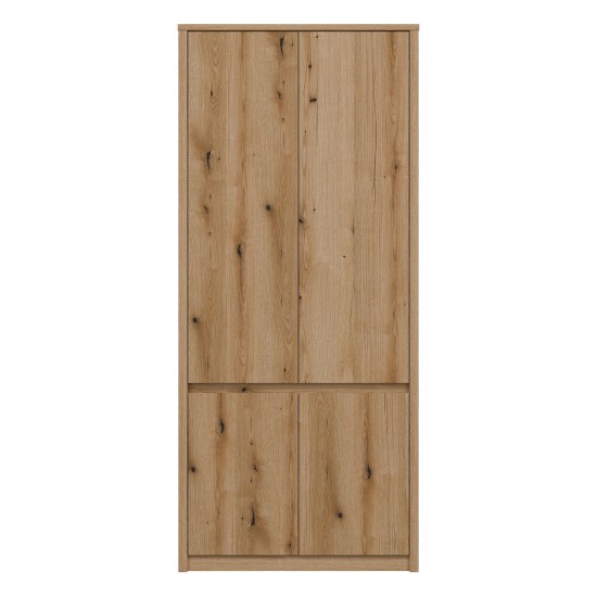 Wardrobe INTENSO 87 cm, 4 doors, evoke oak