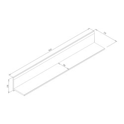 Wall shelf IRMA 152 cm, white and white gloss Wall shelf IRMA 152 cm, white and white gloss
