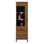 Display cabinet IVO 58 cm, 2 doors, left-hand, april oak