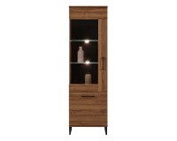 Display cabinet IVO 58 cm, 2 doors, left-hand, april oak