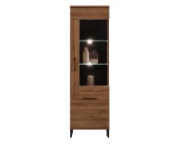 Display cabinet IVO 58 cm, 2 doors, right-hand, april oak