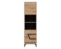 Bookcase KRIS KS07 54 cm, 2 doors, evoke oak and black Bookcase KRIS KS07 54 cm, 2 doors, evoke oak and black
