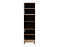 Bookcase KRIS KS07 54 cm, 2 doors, evoke oak and black Bookcase KRIS KS07 54 cm, 2 doors, evoke oak and black