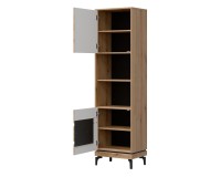 Bookcase KRIS KS07 54 cm, 2 doors, evoke oak and black Bookcase KRIS KS07 54 cm, 2 doors, evoke oak and black