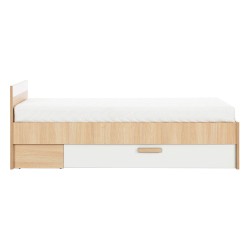 Bed KUBO 96 cm, nagano oak with white gloss fronts Bed KUBO 96 cm, nagano oak with white gloss fronts