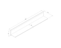 Wall shelf LIONEL 150 cm, truffle sonoma oak and white gloss