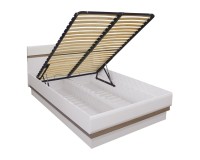 Bed LIONEL 180 x 200, with storage box, truffle sonoma oak and white gloss Bed LIONEL 180 x 200, with storage box, truffle sonoma oak and white gloss