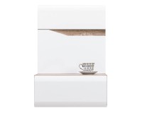 Bedside table LIONEL 50 cm, 1 drawer, left-hand, truffle sonoma oak with white gloss fronts Bedside table LIONEL 50 cm, 1 drawer, left-hand, truffle sonoma oak with white gloss fronts