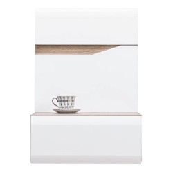 Bedside table LIONEL 50 cm, 1 drawer, right-hand, truffle sonoma oak with white gloss fronts Bedside table LIONEL 50 cm, 1 drawer, right-hand, truffle sonoma oak with white gloss fronts