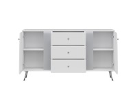 Chest of drawers LUXOR 160 cm, white and white gloss with white gloss fronts Chest of drawers LUXOR 160 cm, white and white gloss with white gloss fronts