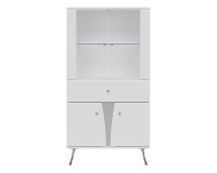 ויטרינה LUXOR LX04 83, לבן ולבן מבריק עם חזיתות לבן מבריק ויטרינה LUXOR LX04 83, לבן ולבן מבריק עם חזיתות לבן מבריק