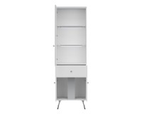 Display cabinet LUXOR 59 cm, left or right, white and white gloss with white gloss fronts