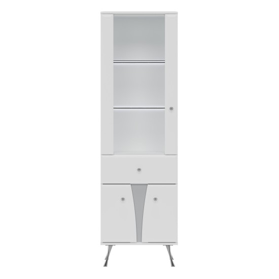 ויטרינה LUXOR 59, שמאלית או ימנית, לבן ולבן מבריק עם חזיתות לבן מבריק ויטרינה LUXOR 59, שמאלית או ימנית, לבן ולבן מבריק עם חזיתות לבן מבריק