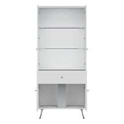 ויטרינה LUXOR LX06 83, לבן ולבן מבריק עם חזיתות לבן מבריק ויטרינה LUXOR LX06 83, לבן ולבן מבריק עם חזיתות לבן מבריק