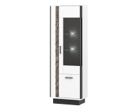 ויטרינה MARCO 64, 2 דלתות, ימנית, לבן ושחור עם חזיתות לבן