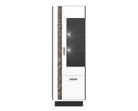 ויטרינה MARCO 64, 2 דלתות, ימנית, לבן ושחור עם חזיתות לבן ויטרינה MARCO 64, 2 דלתות, ימנית, לבן ושחור עם חזיתות לבן