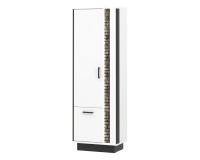 ארון מצעים MARCO 64, 2 דלתות, שמאלית או ימנית, לבן ושחור עם חזיתות לבן ארון מצעים MARCO 64, 2 דלתות, שמאלית או ימנית, לבן ושחור עם חזיתות לבן