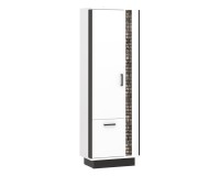 ארון מצעים MARCO 64, 2 דלתות, שמאלית או ימנית, לבן ושחור עם חזיתות לבן ארון מצעים MARCO 64, 2 דלתות, שמאלית או ימנית, לבן ושחור עם חזיתות לבן