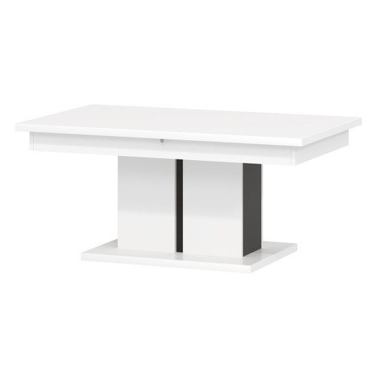 Coffee table MARCO cm, extendable, white and black with white fronts Coffee table MARCO cm, extendable, white and black with white fronts