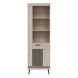 ארון ספרים MATI 64, 1 דלת, שמאלית או ימנית, אלון קרמונה קוטה ושחור