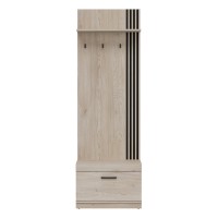 Вешалка настенная MATI 64 см, 1 дверь, левая или правая, дуб кремона котта и чёрный