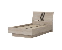 Кровать MATI 120 x 200, с ящиком для белья, дуб кремона котта и чёрный Кровать MATI 120 x 200, с ящиком для белья, дуб кремона котта и чёрный