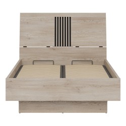 Кровать MATI 160 x 200, с ящиком для белья, дуб кремона котта и чёрный