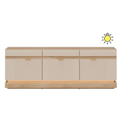 TV unit MILTON 164 cm, 3 doors, cremona torro oak with cashmere matt fronts TV unit MILTON 164 cm, 3 doors, cremona torro oak with cashmere matt fronts