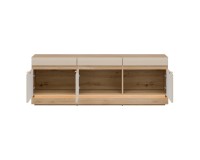 TV unit MILTON 164 cm, 3 doors, cremona torro oak with cashmere matt fronts