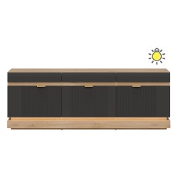 TV unit MILTON 164 cm, 3 doors, cremona torro oak with anthracite matt fronts TV unit MILTON 164 cm, 3 doors, cremona torro oak with anthracite matt fronts