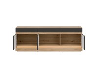 TV unit MILTON 164 cm, 3 doors, cremona torro oak with anthracite matt fronts TV unit MILTON 164 cm, 3 doors, cremona torro oak with anthracite matt fronts
