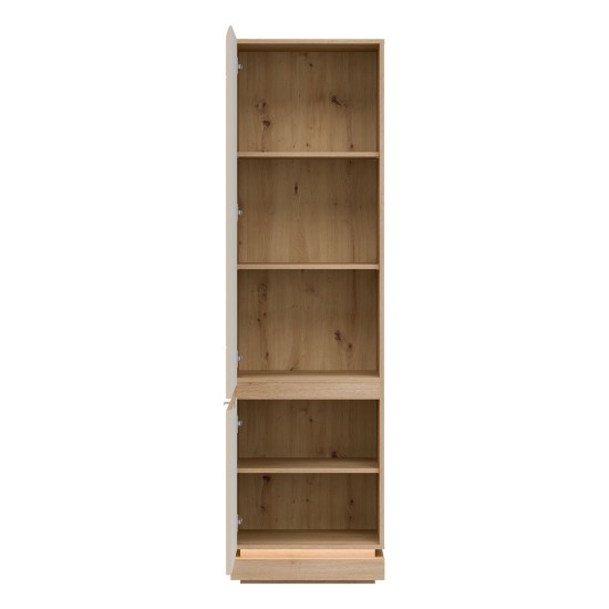 Cabinet MILTON 54 cm, 2 doors, left or right, cremona torro oak with cashmere matt fronts