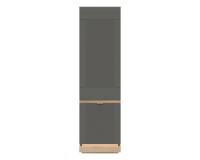 Cabinet MILTON 54 cm, 2 doors, left or right, cremona torro oak with grey matt fronts