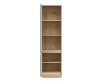 Cabinet MILTON 54 cm, 2 doors, left or right, cremona torro oak with grey matt fronts