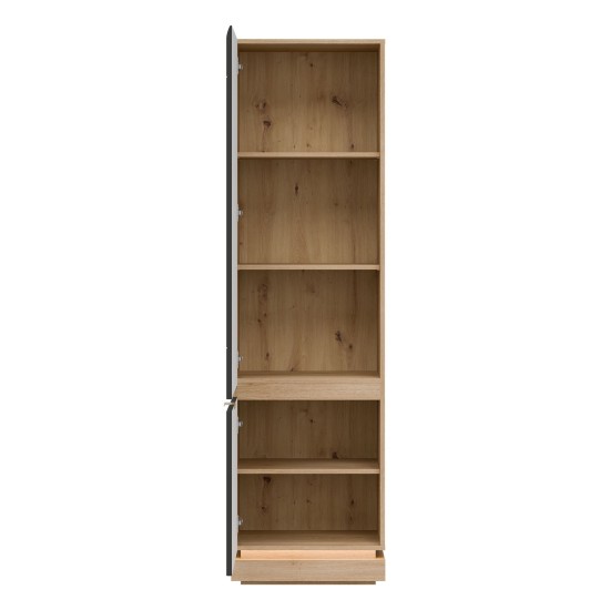 Cabinet MILTON 54 cm, 2 doors, left or right, cremona torro oak with anthracite matt fronts