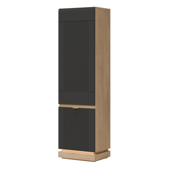 Cabinet MILTON 54 cm, 2 doors, left or right, cremona torro oak with anthracite matt fronts