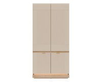 Wardrobe MILTON 95 cm, 4 doors, cremona torro oak with cashmere matt fronts