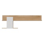 Wall shelf MILTON 138 cm, left or right, cremona torro oak with white matt fronts
