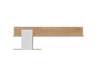 Wall shelf MILTON 138 cm, left or right, cremona torro oak with white matt fronts